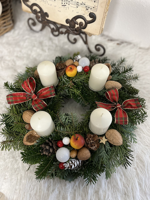 Selský adventní věnec