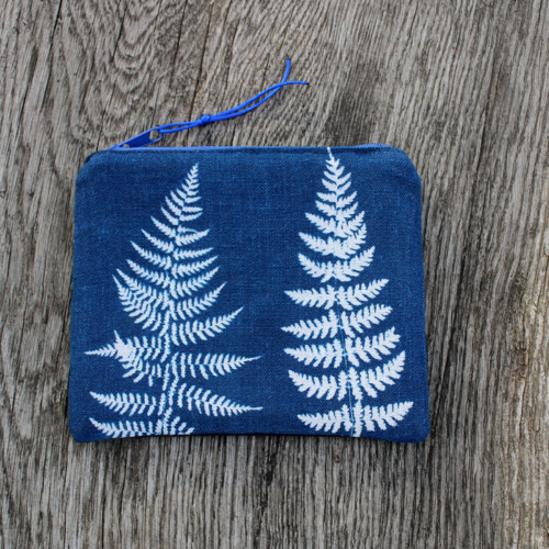 Zipová taštička Blue kapradí NO1 — foto 1