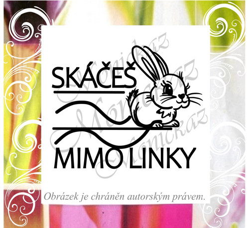 Skáčeš mimo linky zajíček 2127. Razítko