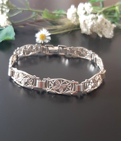 Krásný vintage náramek, filigrán, 70-léta