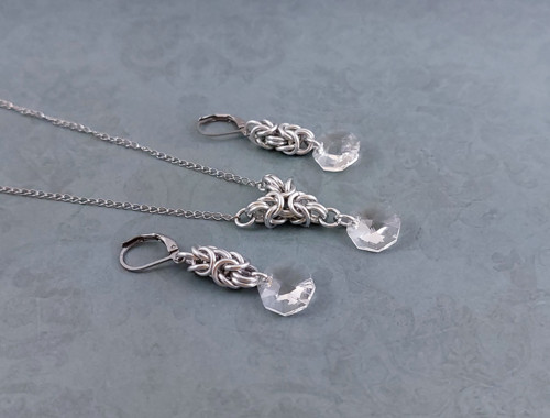 Souprava Swarovski s průzračnými oktagony