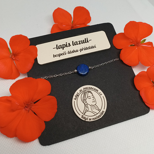 Jednoduchý náramek - lapis lazuli