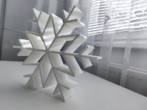 Velká vánoční VLOČKA 25cm, stojící dekorace