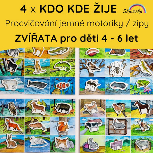 4 x KDO KDE ŽIJE - zvířata — foto 1
