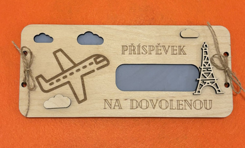 Dřevěná kapsa na peníze na dovolenou ...