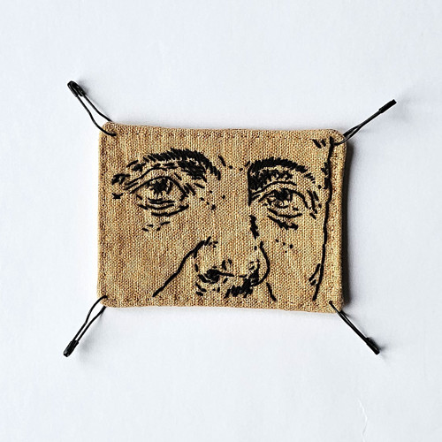Vyšívaná brož KunstPunk - Jeníčkovy oči (mini)