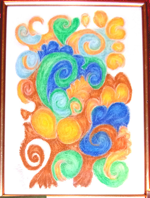Relaxační obrázek Šťastný les, suchý pastel