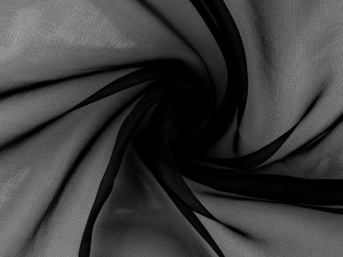 Organza s leskem šíře 150 cm (50cm) - černá