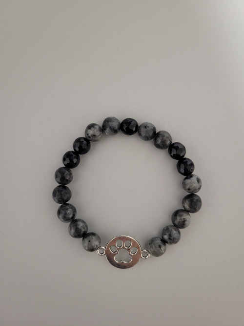 Náramek z minerálů - onyx, labradorit