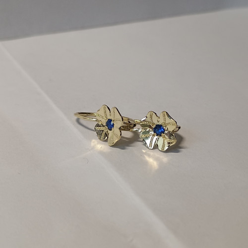 Modré štěstí (náušnice Au 585/1000, spinel)