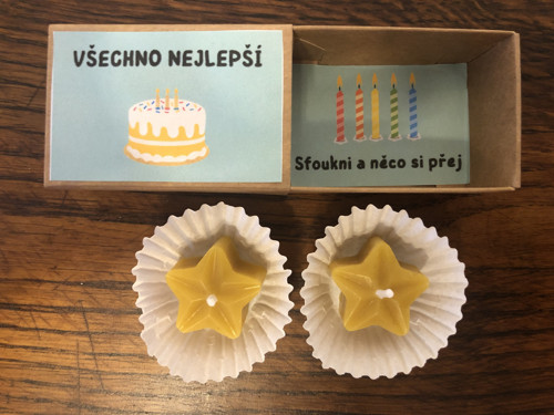 Narozeninové přání - dvě svíčky