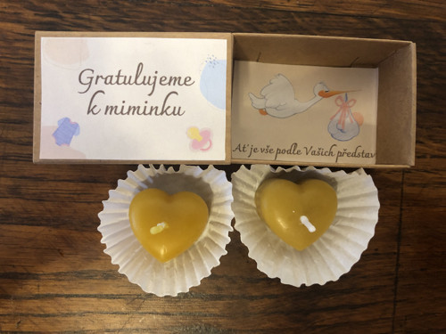 Gratulujeme k miminku - dvě svíčky