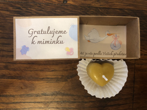Gratulujeme k miminku -jedna svíčka