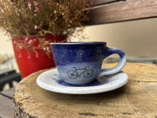 Cyklohrnek espresso, modrý — foto 1