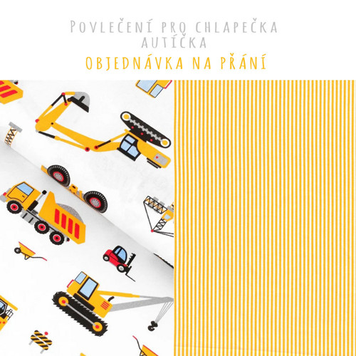 Bavlněné povlečení pro chlapečka AUTÍČKA — foto 1