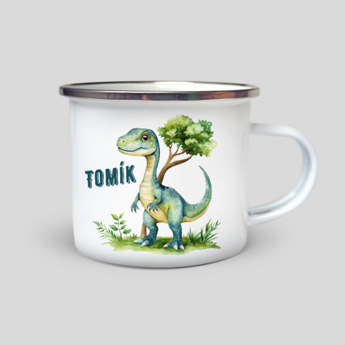 Dinosaurus se jménem - plecháček s potiskem