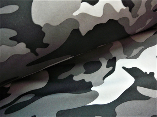 Softshell s fleecem maskáčový - šedý - 355g/m2