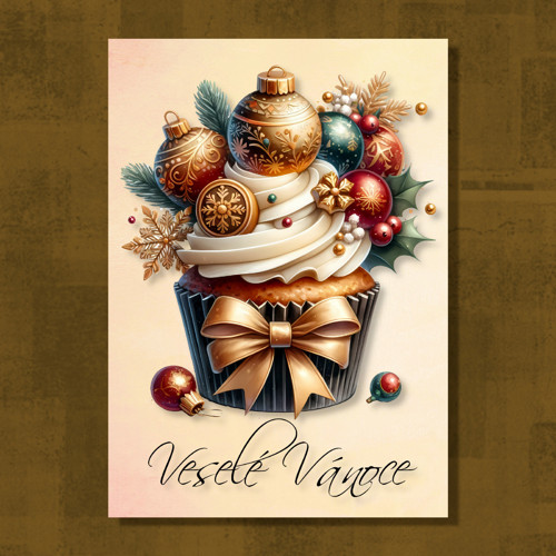 Cupcake Veselé Vánoce