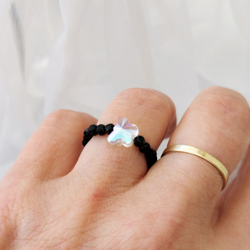 Prstýnky z minerálů / spinel + motýlek / 0,3