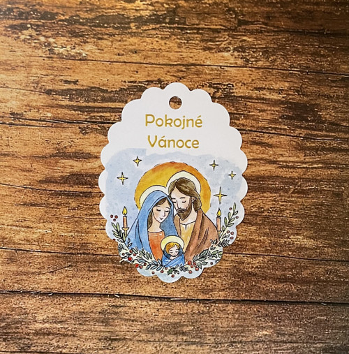 Visačka - svatá rodina - cena za 3 ks