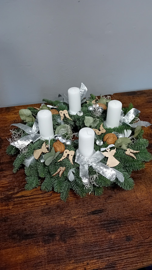 ŽIVÝ Věnec adventní andělský — foto 1