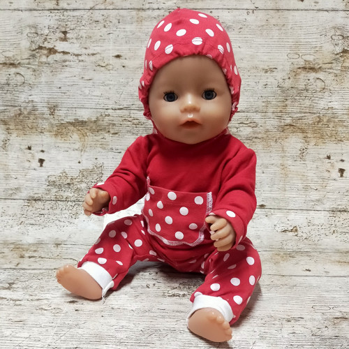 Tepláková souprava s puntíky pro BABY BORN