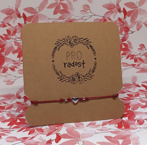 Pro radost srdce - náramek na šňůrce