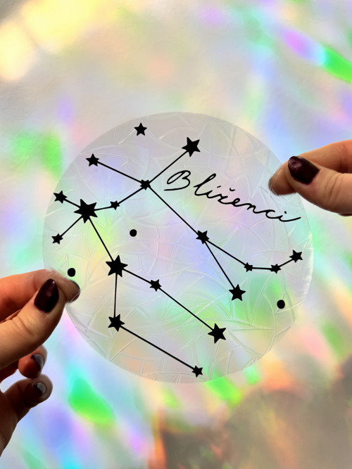 Nálepka Blíženci lapač slunce suncatcher na okno