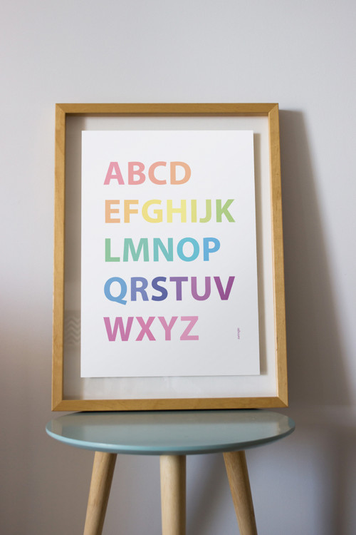 A4 plakát - Duhová abeceda velká (PDF k tisku)