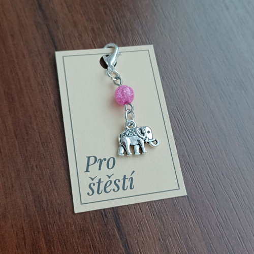 Sloník pro štěstí - křišťál