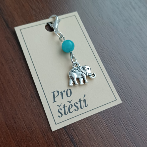 Sloník pro štěstí - nefrit