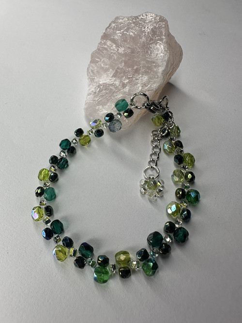 Náramek Iris Green a Olivine