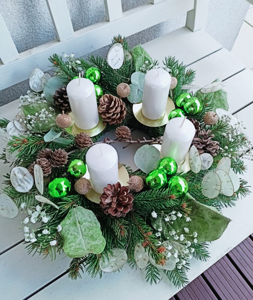 Věnec adventní - zelený