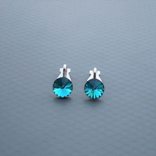 Malý Swarovski blue zircon a klipsy antialergické