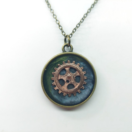 Přívěsek kruh, steampunk styl /24051/