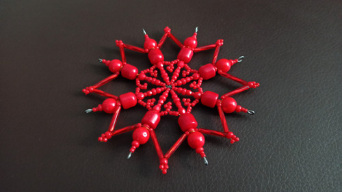 Vánoční hvězda 74, červená, 9 cm