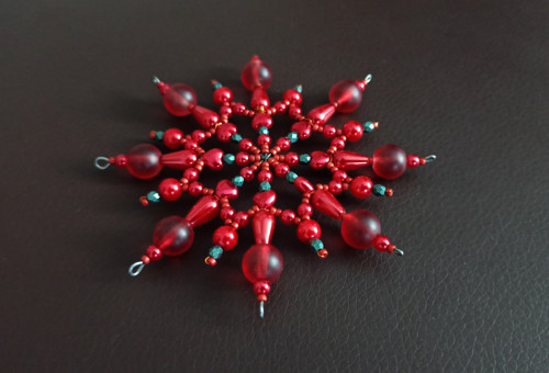 Vánoční hvězda 78, červeno zelená, 9 cm