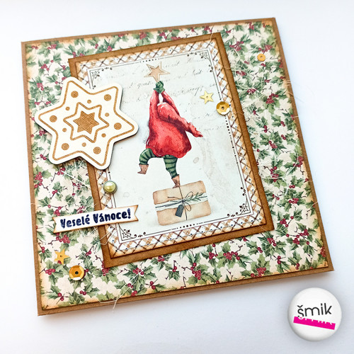 Vánoční kraft přání se Santou "Perfect Christmas"