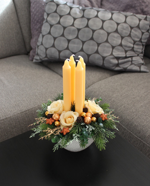 Adventní svícen meruňkový — foto 1