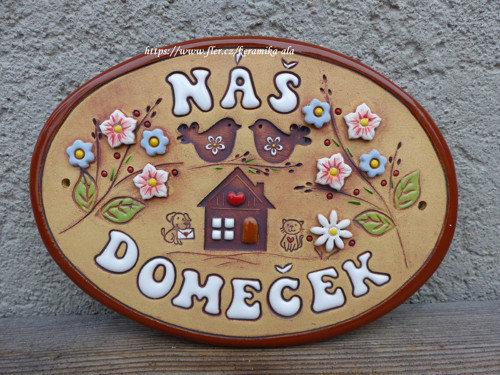 Malá keramická cedulka / na objednávku