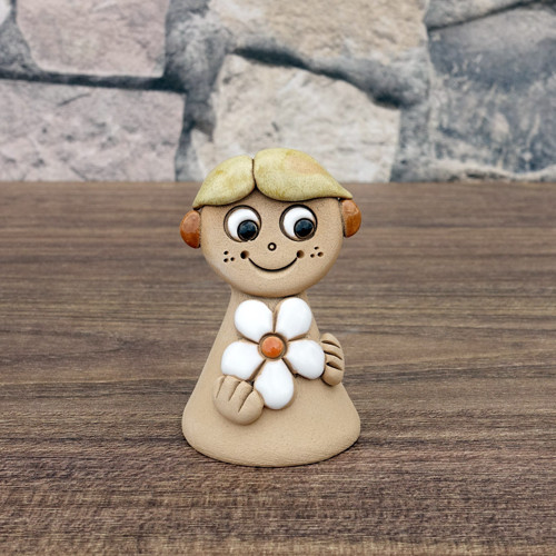 Keramický zvoneček - Mini chlapeček blond