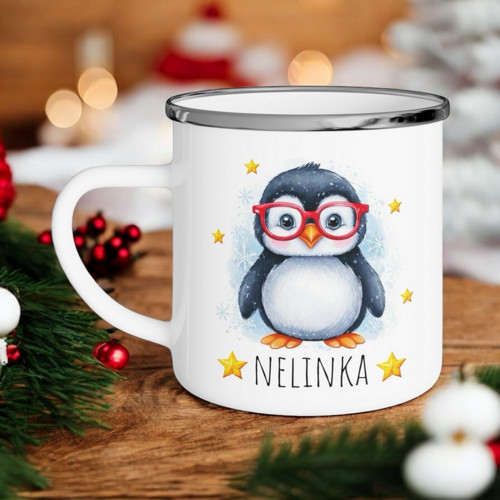 Vánoční plecháček / hrníček se jménem 15