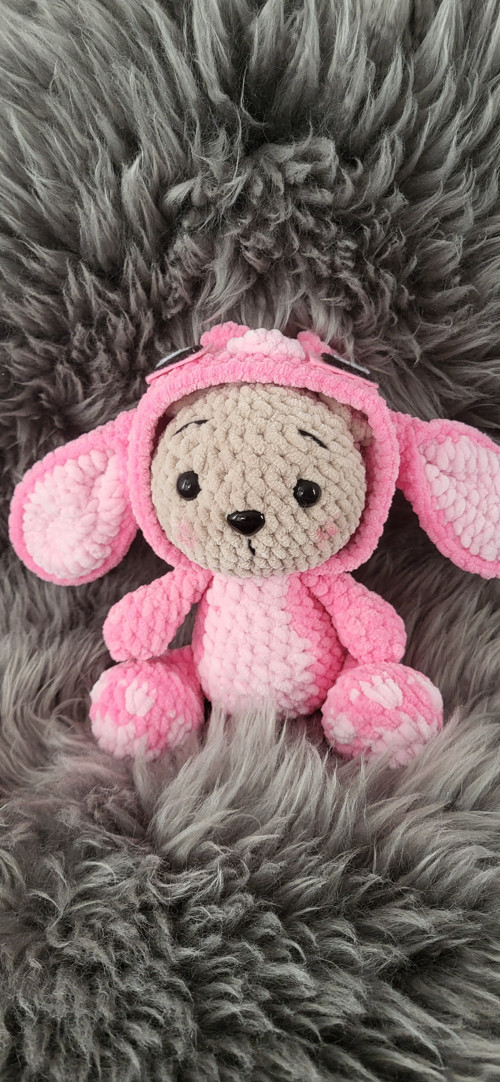 Háčkovaný medvídek Stitch Angel
