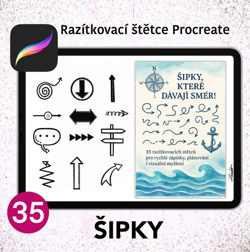 Digitální šipky Procreate - snadná kreativita