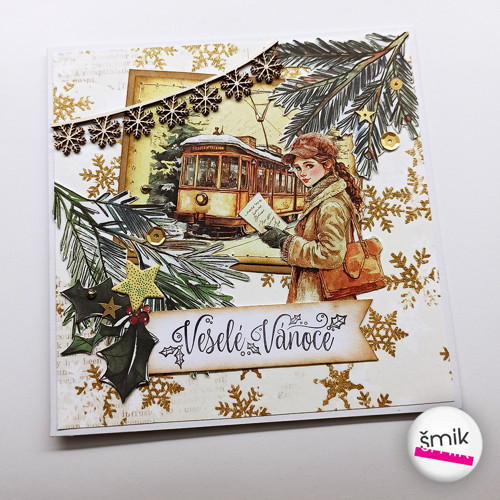 Vánoční tramvaj v jehličí "Holiday Glow"