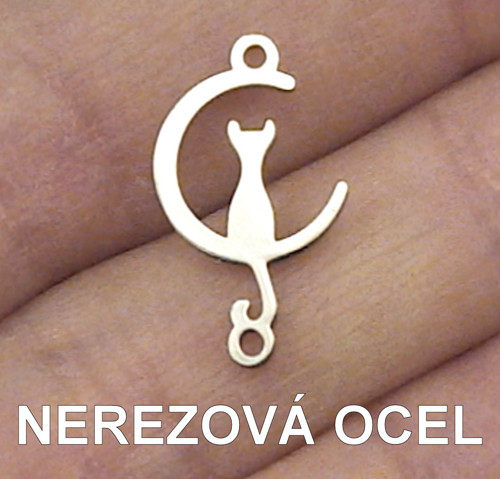 NEREZOVÁ OCEL - přívěsek kočka / kočička