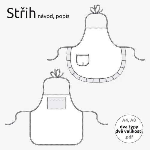 Střih Dětská zástěrka