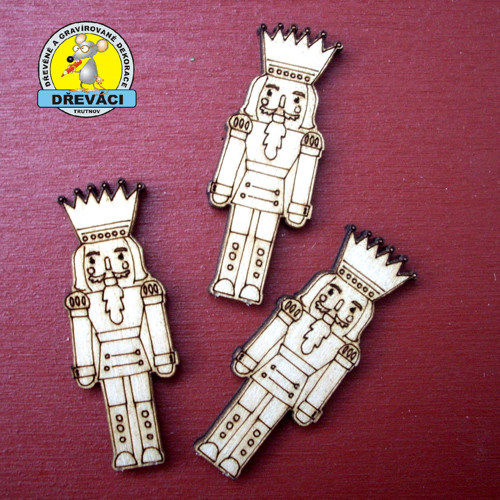 Vánoční louskáček 4 x 1,5 cm... KV0367 J