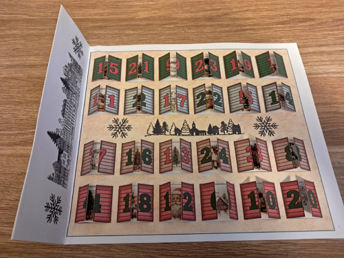 Vánoční přáníčko - adventní kalendář
