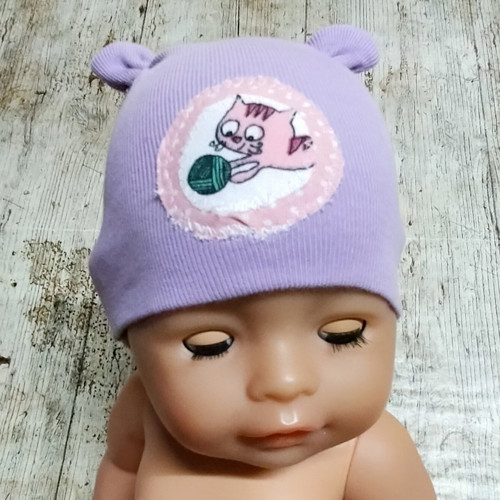 Fialová čepička pro BABY BORN